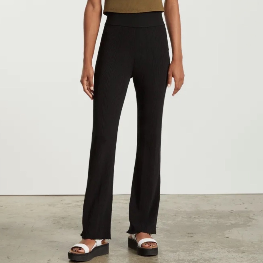 Everlane The Rib Knit Pant, Black, M
